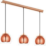 Eglo Rocamar Pendelleuchte 3-flammig kupfer