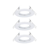 Einbauleuchte 3er-Set starr rund 80mm GU10 max. 3x10W 230V dimmbar Weiß