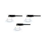 Einbauleuchte 3er-Set starr rund 80mm GU10 max. 3x10W 230V dimmbar Weiß