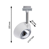URail LED Schienenspot Sabik Einzelspot 800lm / 390lm 9 / 4W 2700K dimmbar 230V Weiß matt/Chrom matt