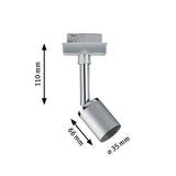 URail Schienenspot Pure II Einzelspot GU10 max. 10W dimmbar 230V Chrom matt/Chrom