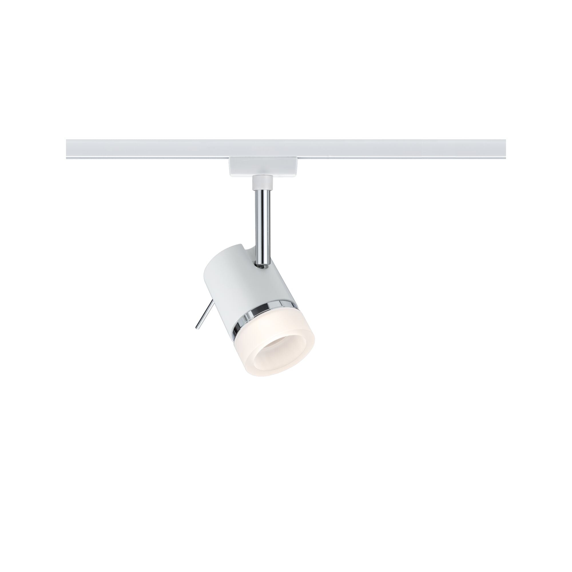 URail Schienenspot Pipe Einzelspot GU10 max. 10W dimmbar 230V Weiß/Chrom