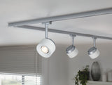 URail LED Schienenspot Pane Einzelspot 400lm 7,4W 2700K dimmbar 230V Weiß/Chrom matt