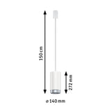 URail Pendel Corus E27 max. 50W dimmbar 230V Weiß