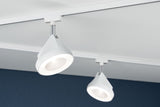 URail LED Schienenspot Arena Einzelspot 800lm 15W 2700K dimmbar 230V Weiß/Chrom