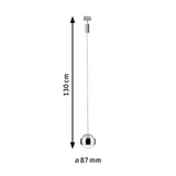 URail LED Pendel Capsule II 439lm 6,3W 2700K dimmbar 230V Chrom matt/Chrom