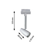 URail Schienenspot Barelli Einzelspot GU10 max. 10W dimmbar 230V Chrom matt/Chrom