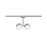 URail LED Schienenspot Pellet Doppelspot 2x350lm 2x6,7W 2700K dimmbar 230V Chrom matt/Weiß