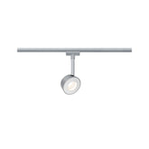 URail LED Schienenspot Pellet Einzelspot 350lm 6,7W 2700K dimmbar 230V Chrom matt/Weiß