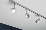 URail LED Schienenspot Pellet Einzelspot 350lm 6,7W 2700K dimmbar 230V Chrom matt/Weiß