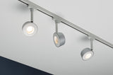 URail LED Schienenspot Pellet Einzelspot 350lm 6,7W 2700K dimmbar 230V Weiß/Chrom matt