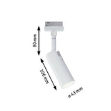 URail LED Schienenspot Tubo Einzelspot 237lm 4,5W 3000K 230V Weiß