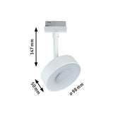 URail LED Schienenspot Circle Einzelspot 210lm 5W White Switch 230V Weiß