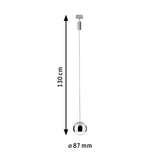 URail LED Pendel Capsule II 440lm 6,3W 4000K dimmbar 230V Chrom matt/Chrom