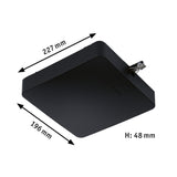 URail Einspeisung Smart Home Zigbee 3.0 Mitte 227x196mm max. 300W Schwarz matt