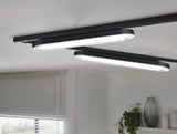 URail LED Panel Loop 480lm 7W 2700K 230V Schwarz matt/Chrom