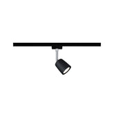 URail Schienenspot Cover Einzelspot GU10 max. 10W dimmbar 230V Schwarz matt/Chrom