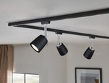 URail Schienenspot Cover Einzelspot GU10 max. 10W dimmbar 230V Schwarz matt/Chrom