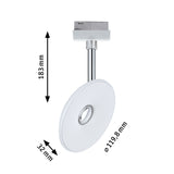 URail LED Schienenspot Sphere Einzelspot 493lm 7W 2700K dimmbar 230V Weiß/Chrom