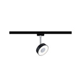URail LED Schienenspot Circle Einzelspot 160lm 5W 4000K dimmbar 230V Schwarz matt/Chrom