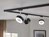 URail LED Schienenspot 3-Step-Dim Circle Einzelspot 180lm 5W 4000K dimmbar 230V Schwarz matt