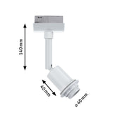 URail Schienenspot DecoSystems Basic Einzelspot E14 max. 20W dimmbar 230V Weiß