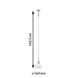 URail Pendel Sarrasani E14 max. 20W dimmbar 230V Chrom matt/Opal