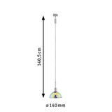 URail Pendel Sarrasani E14 max. 20W dimmbar 230V Chrom matt/Dichroic