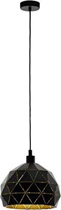 Eglo Roccaforte Pendelleuchte 40cm schwarz/gold