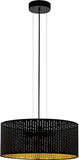 Eglo Varillas Pendelleuchte 53cm schwarz/gold