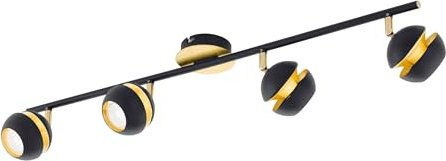 Eglo Nocito Spot 4-flammig schwarz/gold