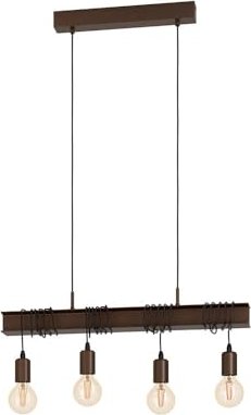 Eglo Townshend 4 Pendelleuchte 4-flammig antik braun