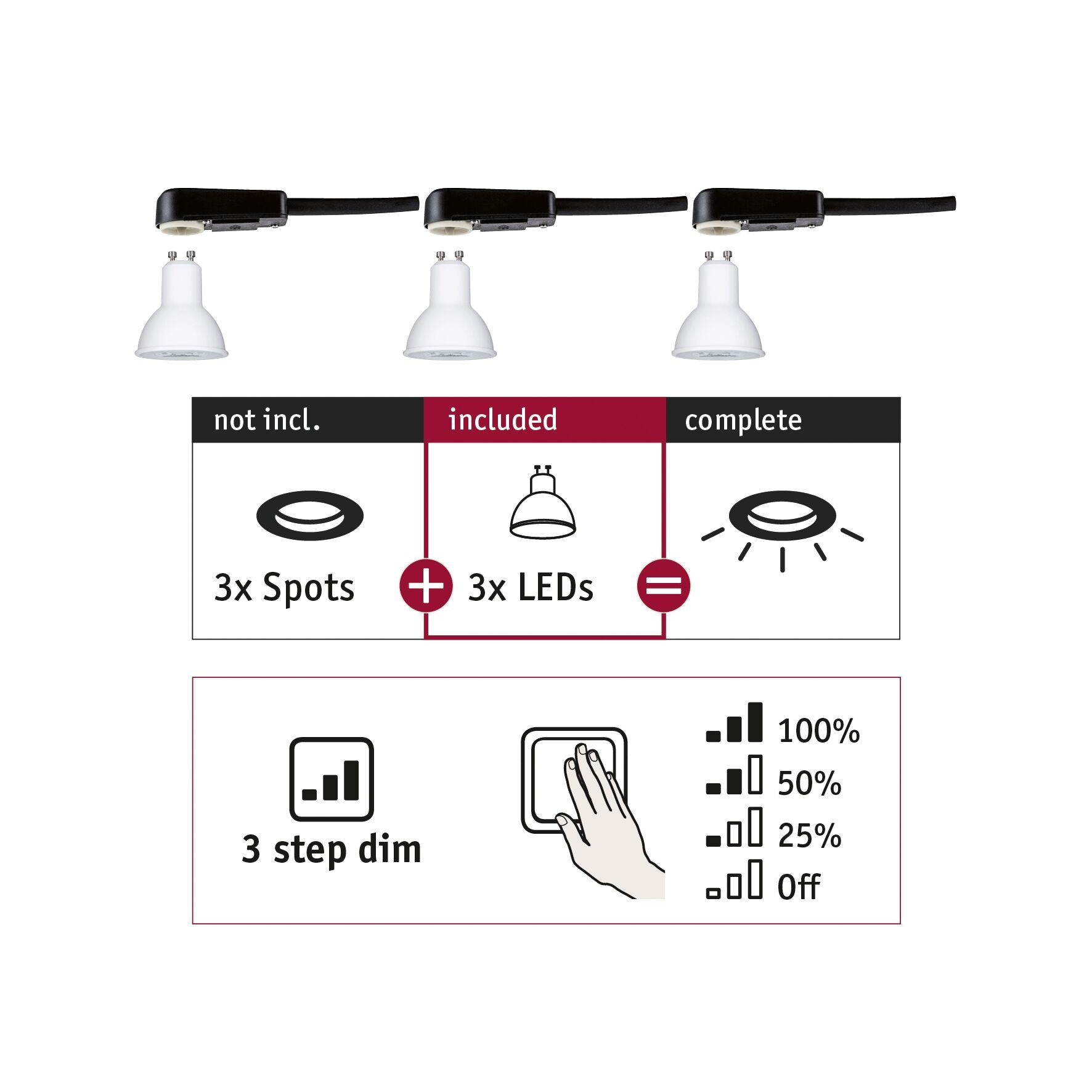 LED Reflektor  3-Step-Dim