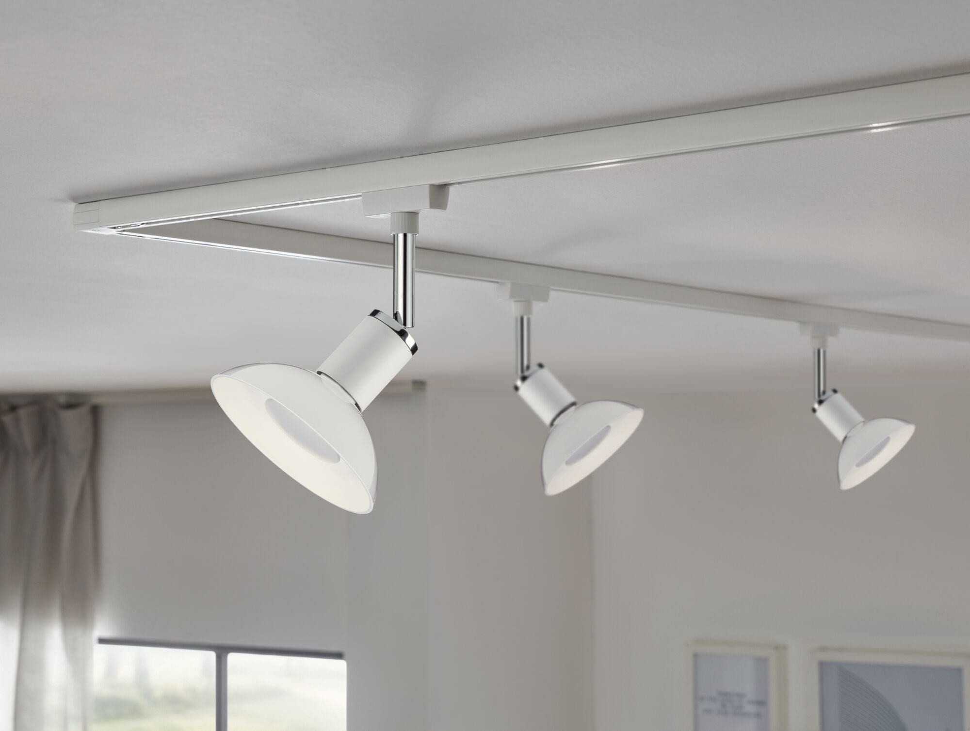 URail Schienenspot Pure II Einzelspot GU10 max. 10W dimmbar 230V Weiß/Chrom