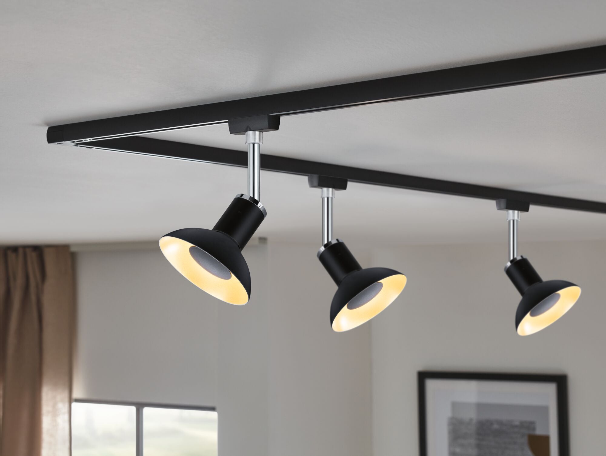 URail Schienenspot Pure II Einzelspot GU10 max. 10W dimmbar 230V Schwarz matt
