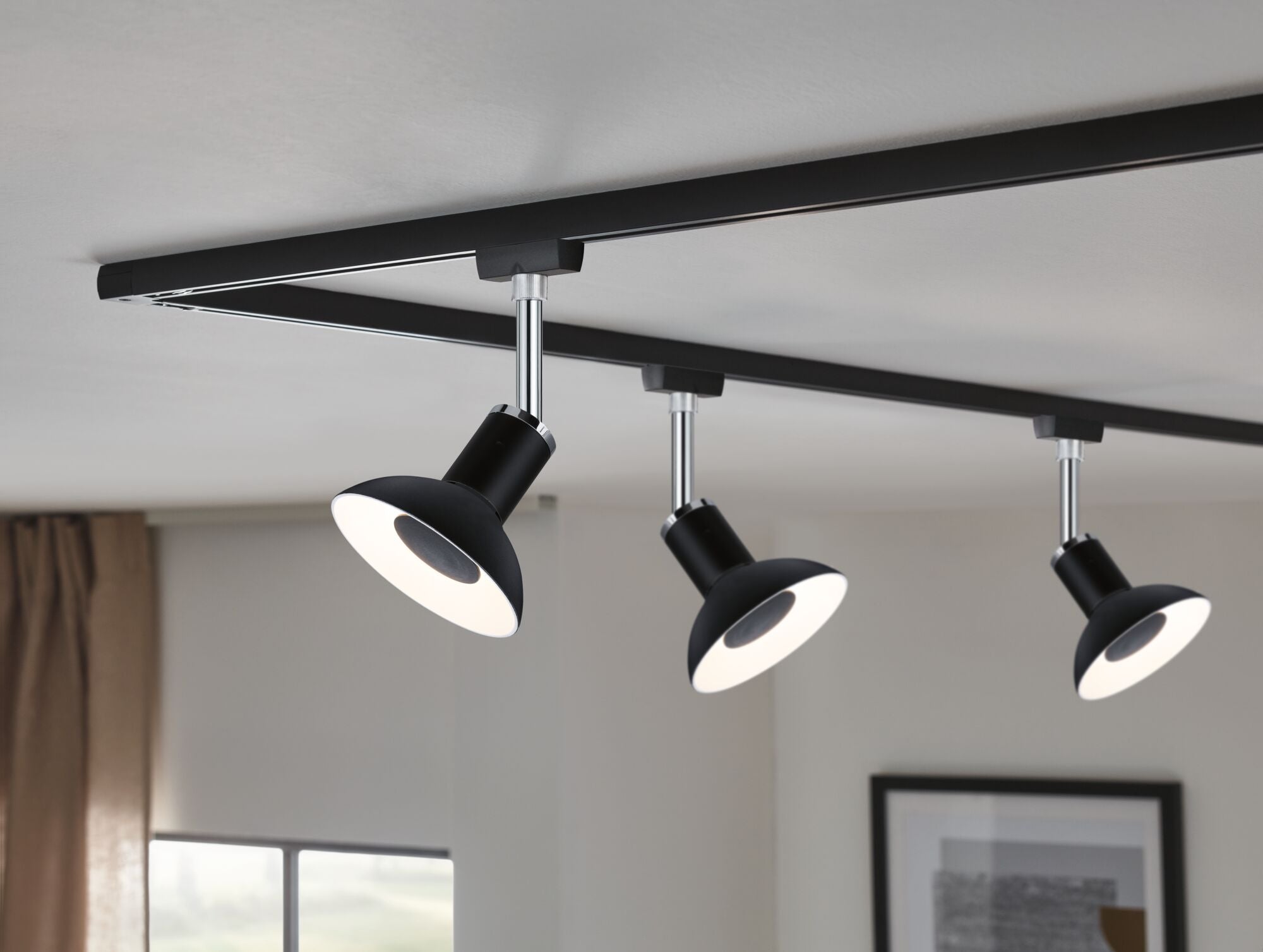 URail Schienenspot Pure II Einzelspot GU10 max. 10W dimmbar 230V Schwarz matt