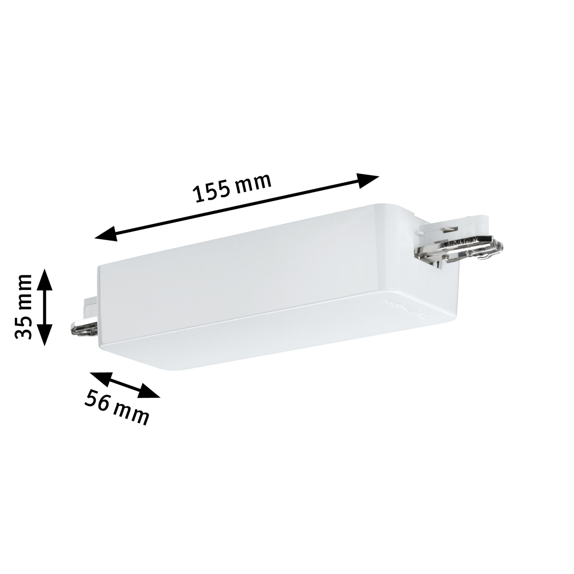 URail Schienenadapter Smart Home Zigbee 3.0 Dimm/Switch 155x56mm Weiß