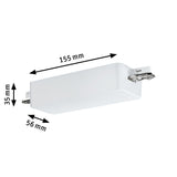 URail Schienenadapter Smart Home Zigbee 3.0 Dimm/Switch 155x56mm Weiß