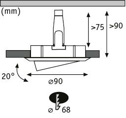 Einbauleuchte  3er-Set schwenkbar