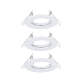 Einbauleuchte 3er-Set starr rund 80mm GU10 max. 3x10W 230V dimmbar Weiß