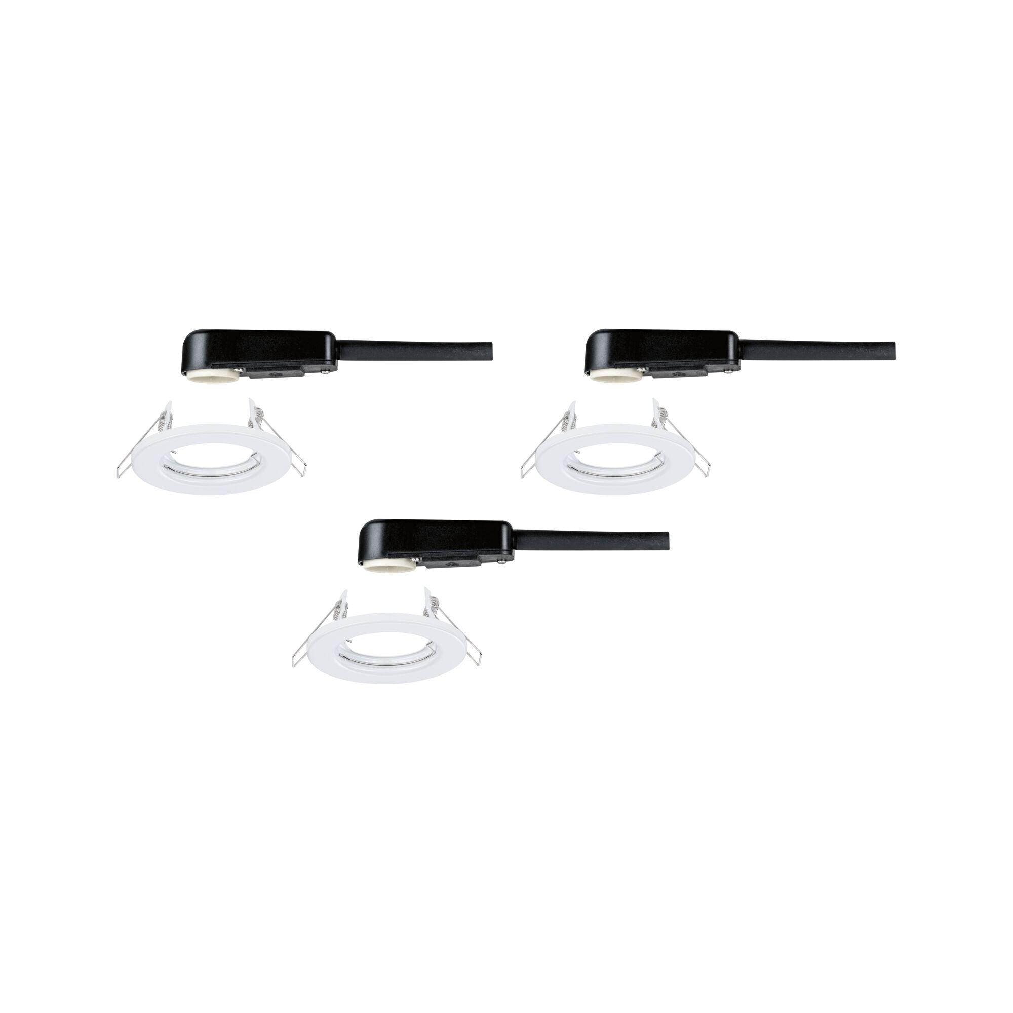 Einbauleuchte 3er-Set starr rund 80mm GU10 max. 3x10W 230V dimmbar Weiß