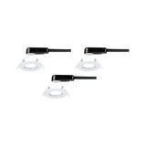 Einbauleuchte 3er-Set starr rund 80mm GU10 max. 3x10W 230V dimmbar Weiß