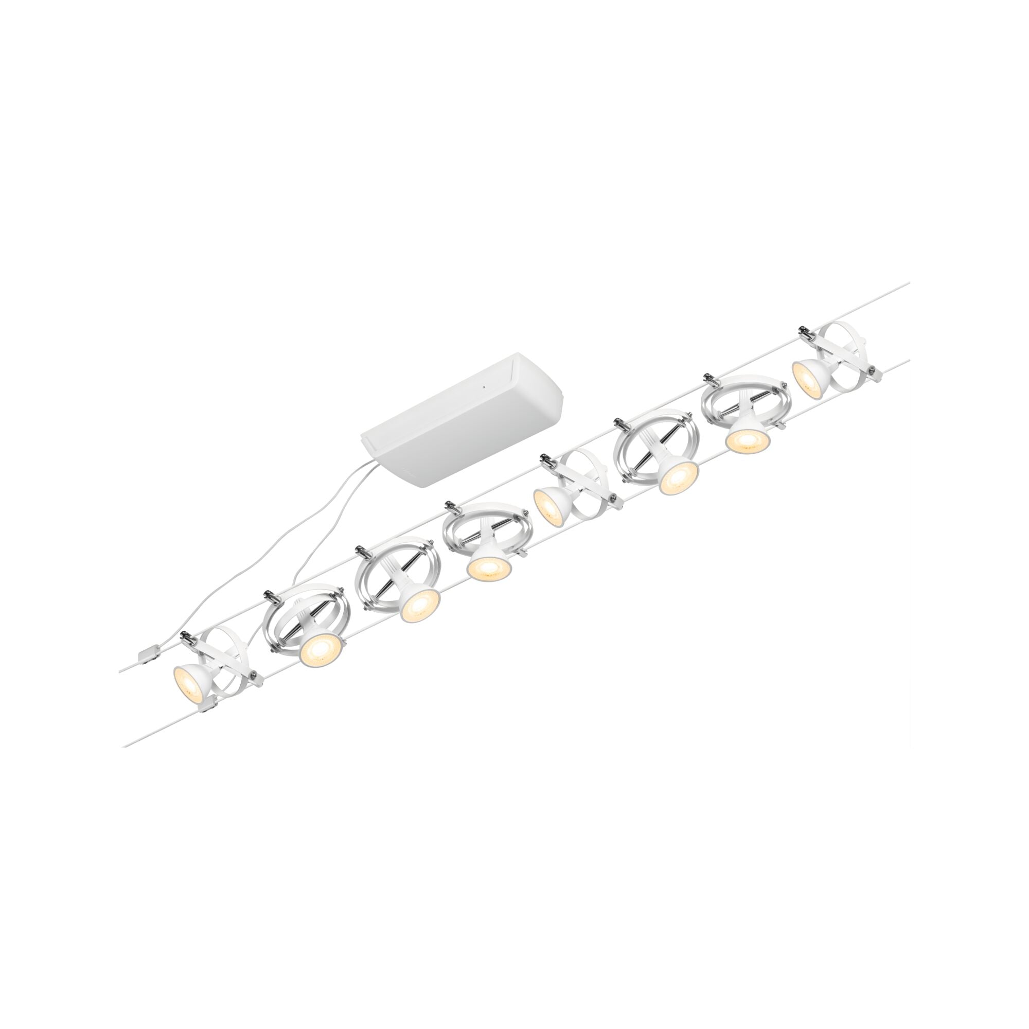 CorDuo Seilsystem Cardan Basisset GU5,3 max. 8x7,5W 230/12V Weiß matt