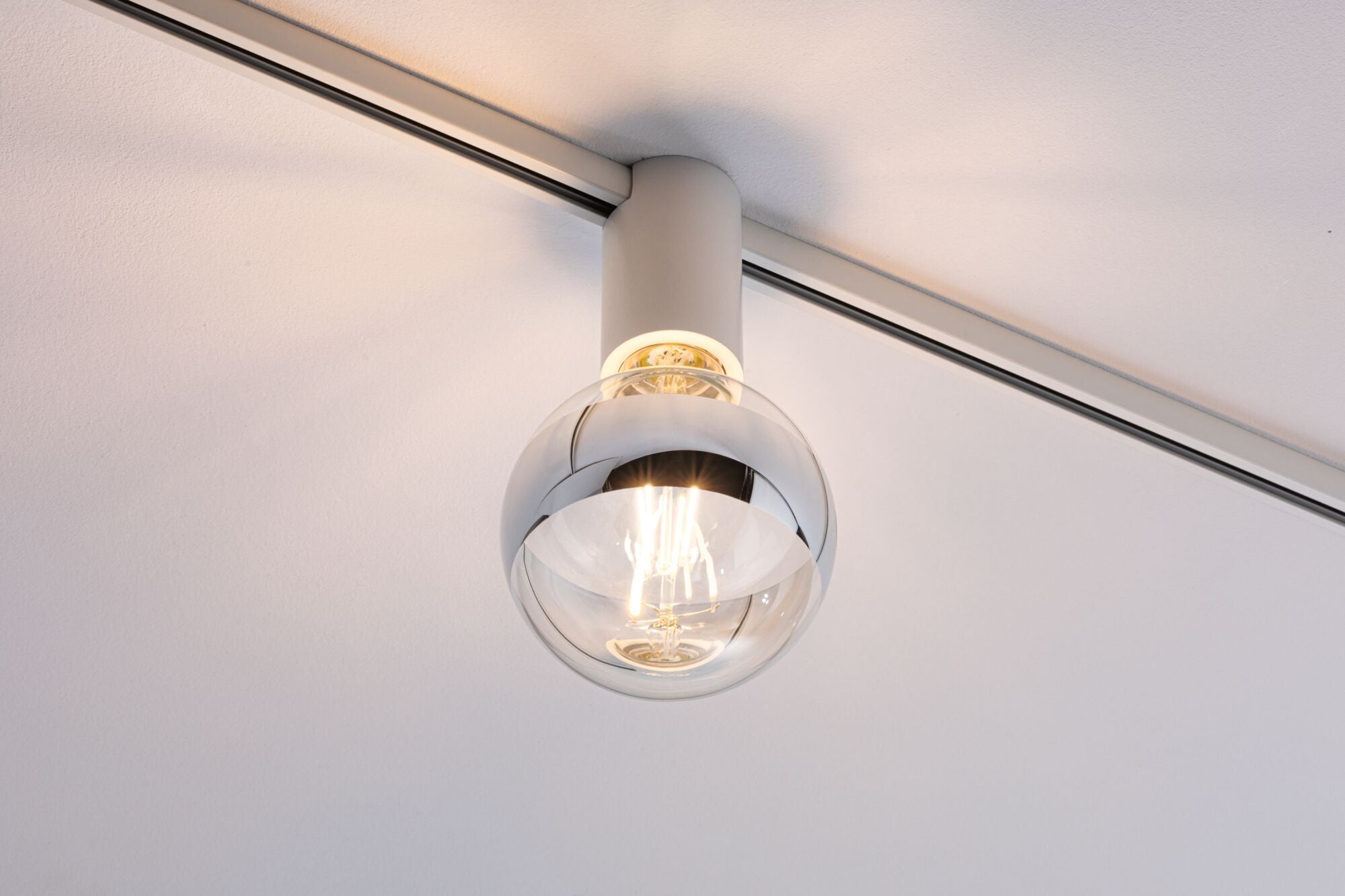 URail Schienenspot Socket Einzelspot E27 max. 20W dimmbar 230V Weiß