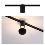 URail Schienenspot Socket Einzelspot E27 max. 20W dimmbar 230V Schwarz