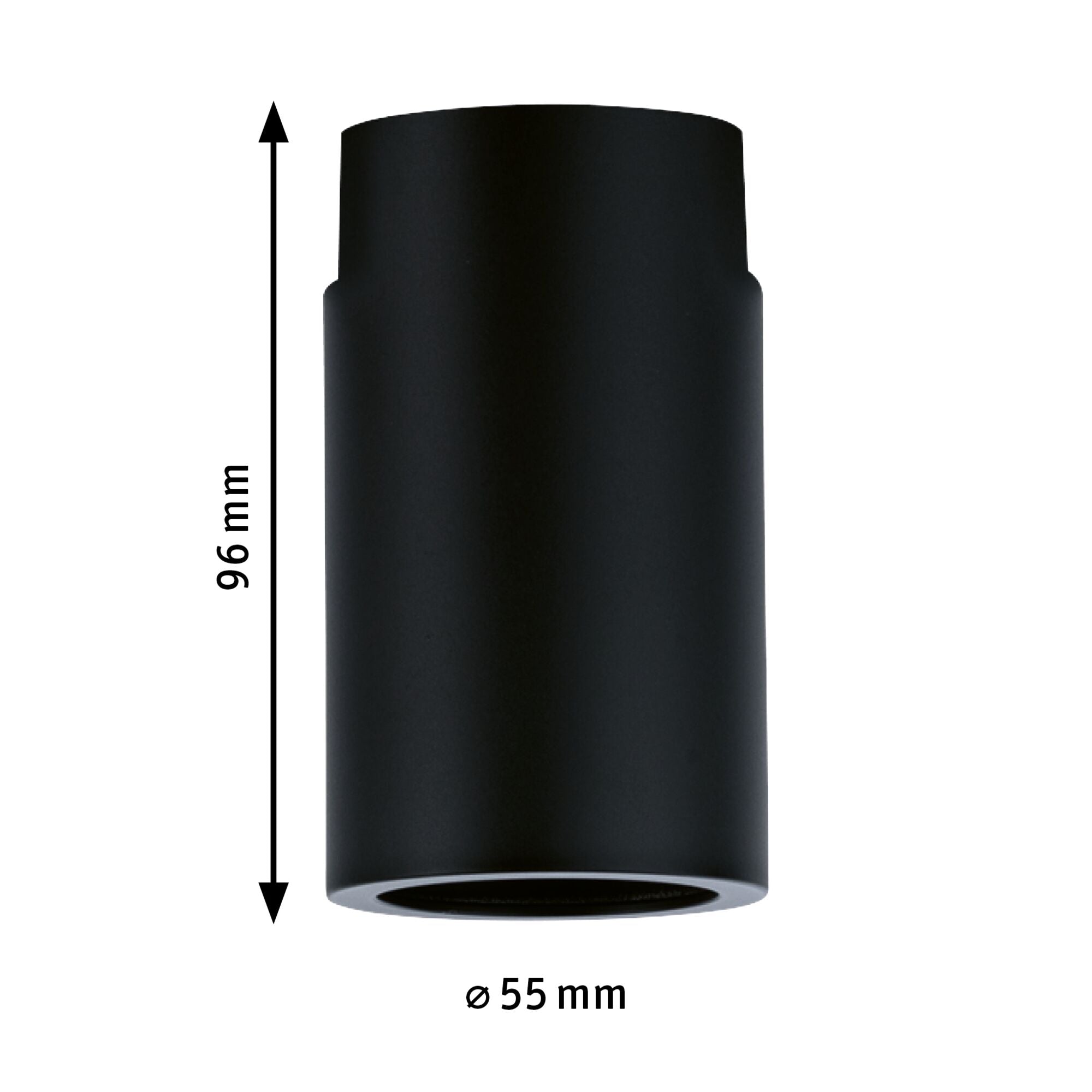 URail Schienenspot Socket Einzelspot E27 max. 20W dimmbar 230V Schwarz