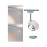 URail LED Schienenspot Sabik Einzelspot 800lm / 390lm 9 / 4W 2700K dimmbar 230V Weiß matt/Chrom matt