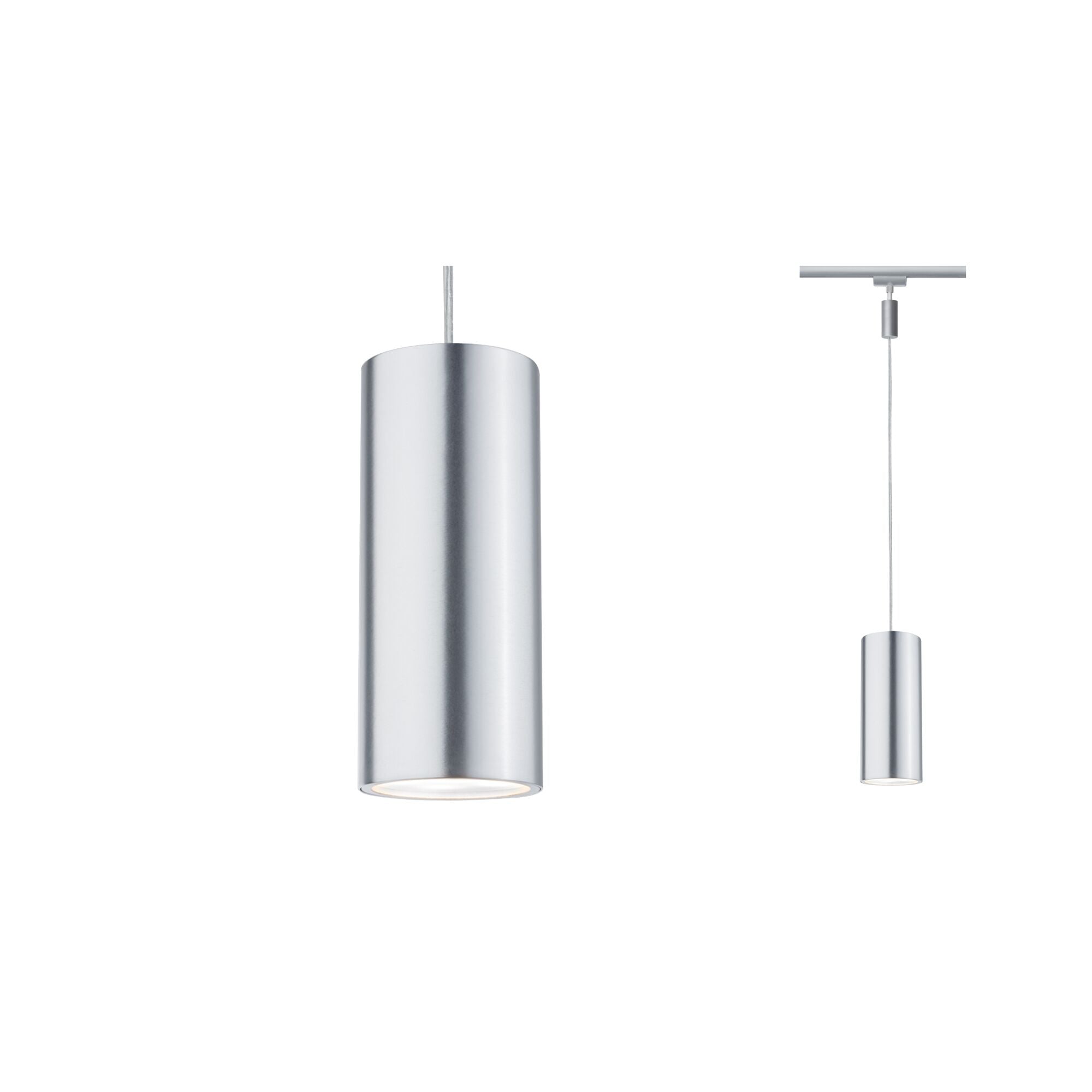 URail LED Pendel Barrel 370lm 6W 2700K 230V Chrom matt/Alu eloxiert