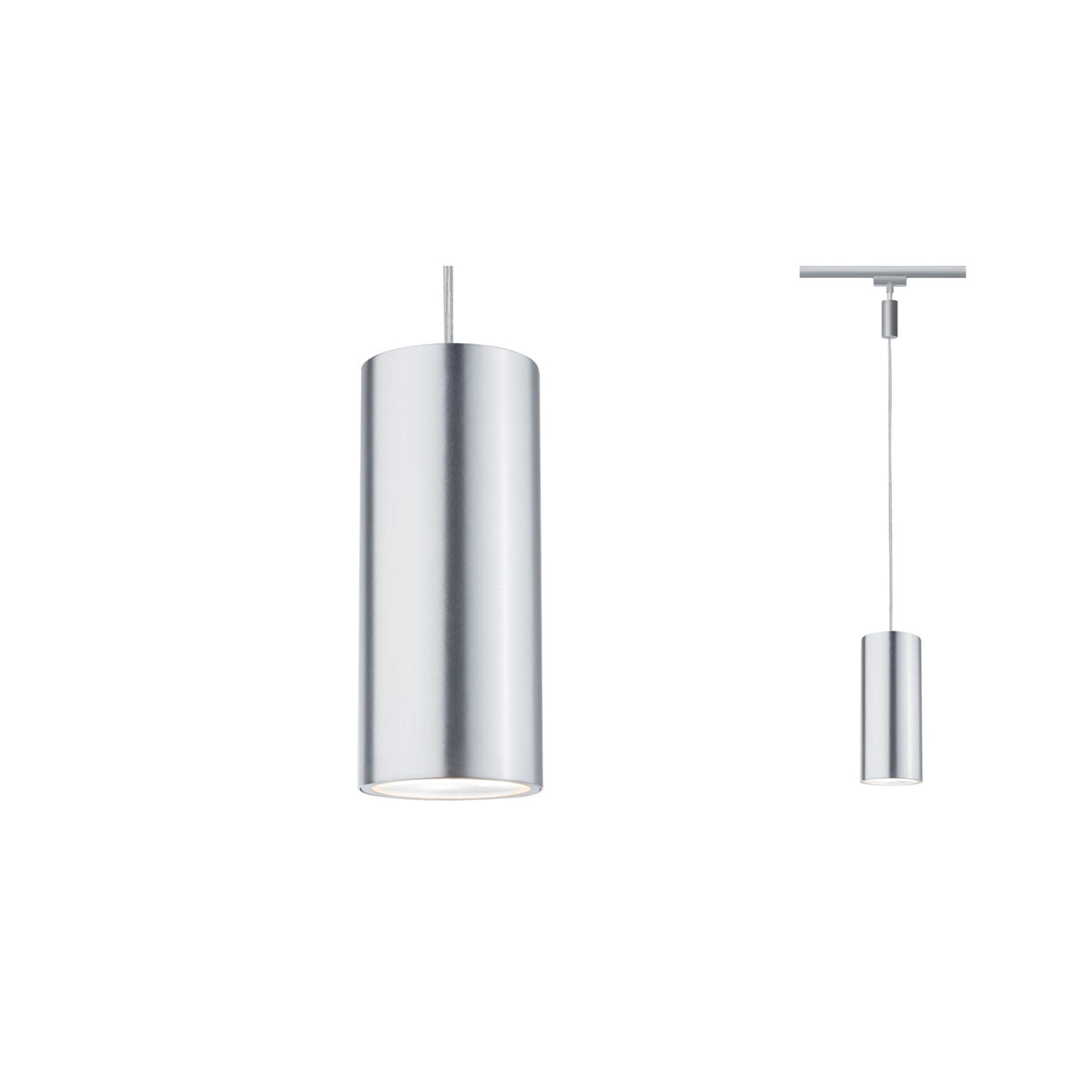URail LED Pendel Barrel 370lm 6W 2700K 230V Chrom matt/Alu eloxiert