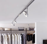 URail LED Schienenspot Circle Einzelspot 210lm 5W White Switch 230V Chrom matt